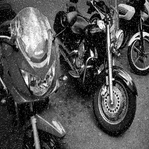 Noisy photo with high-ISO grain before AI denoising