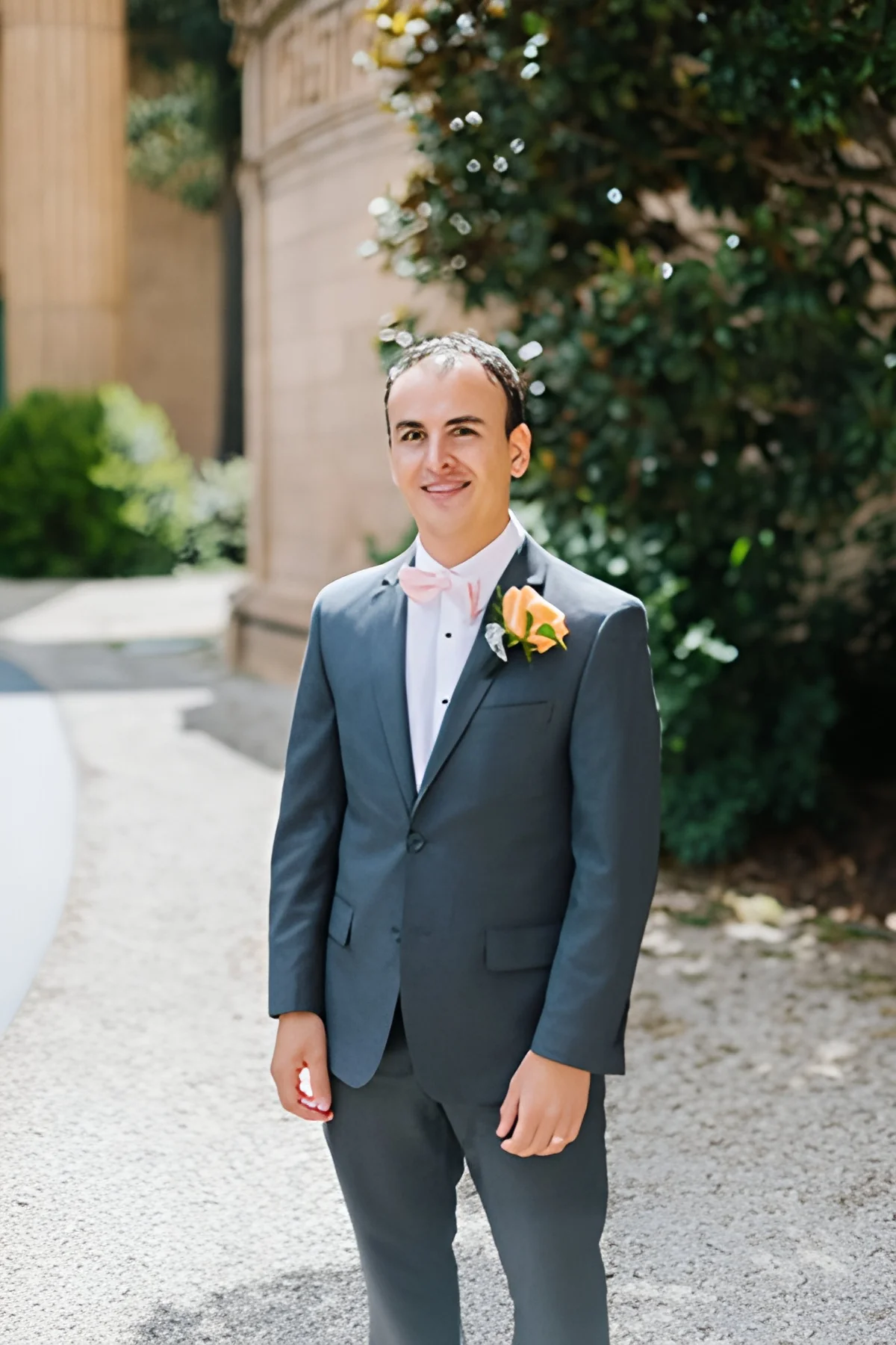 Wedding photo upscaled to large-format print resolution with AI